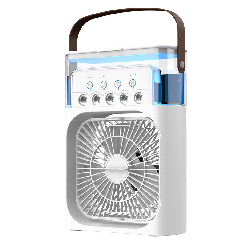 Portable USB Desktop Fan with Humidifier and Light