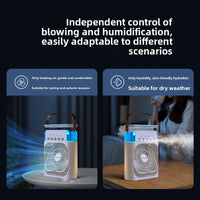 Portable USB Desktop Fan with Humidifier and Light