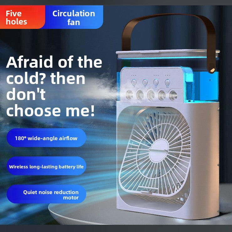 Portable USB Desktop Fan with Humidifier and Light