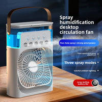 Portable USB Desktop Fan with Humidifier and Light