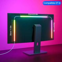 USB RGBIC LED Strip Lights for PC Monitor, App Controlled Gaming Backlight with Music Sync, 24 to 34 Inch Computer Screen LED Lighting for Gaming Room Decor