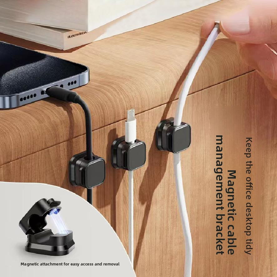 Magnetic Cable Organizer Clip for Desk and Car