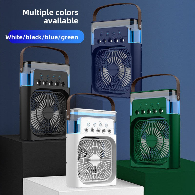Portable USB Desktop Fan with Humidifier and Light