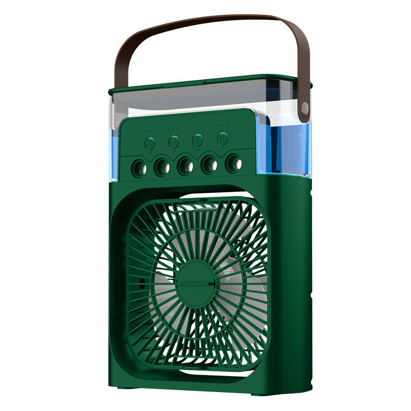 Portable USB Desktop Fan with Humidifier and Light